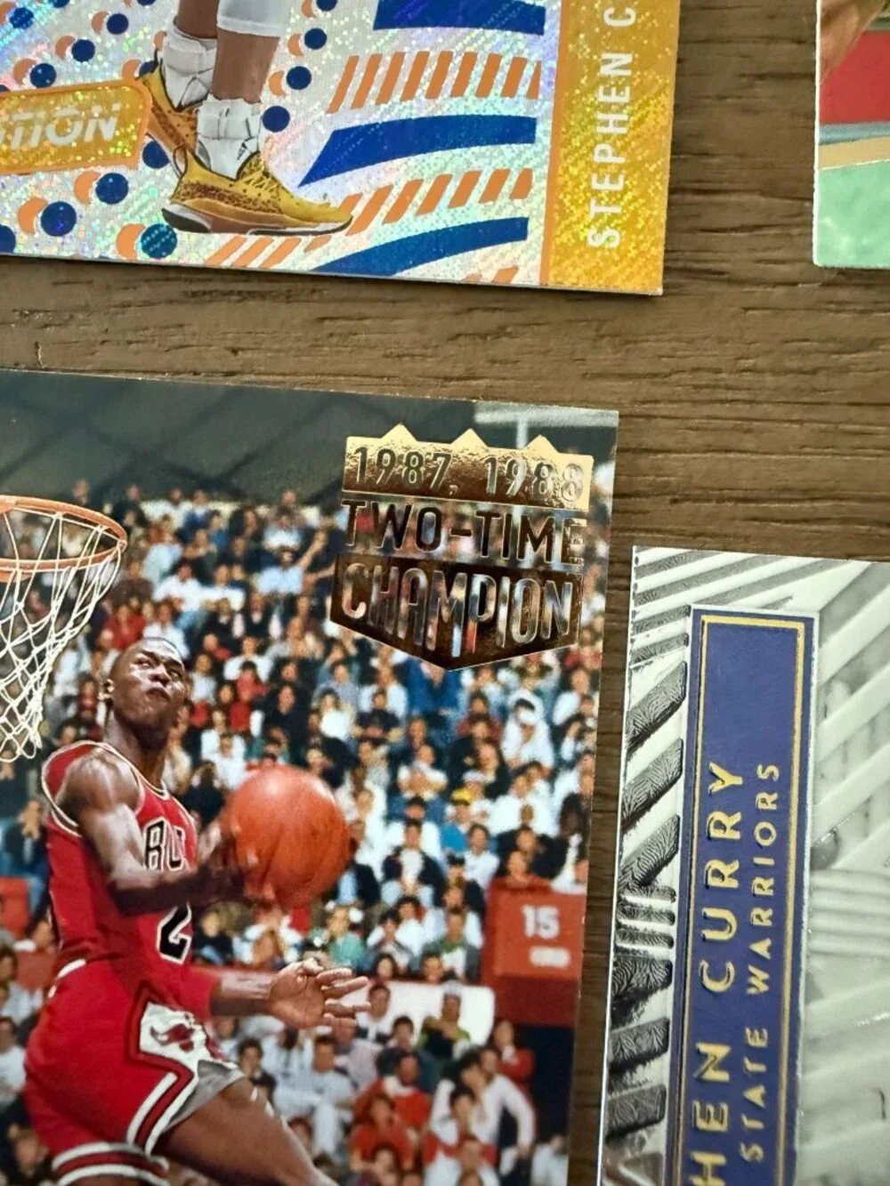 Michael Jordan & Stephen Curry Basketball Card Lot (6 Cards) – Panini, Upper Dec